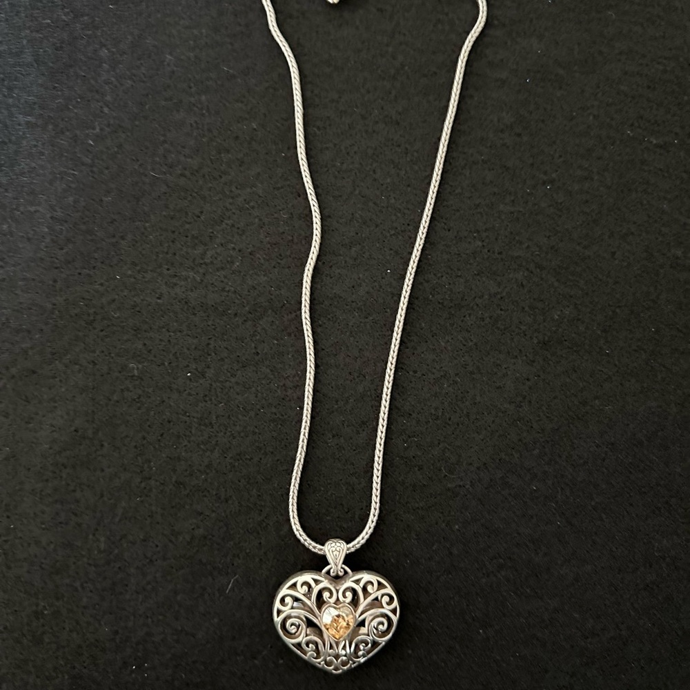 Brighton Silver and Gold Heart Necklace